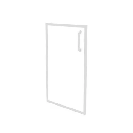 Фасад стекло в раме низкий левый (лакобель, белый) ОНИКС О.СР-3(Л) вхите / ONIX O.SR-3(L) white_0