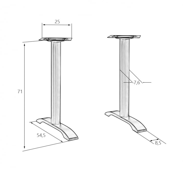 Подстолье обеденное ДОБРИН САЛЛЙ ВИДЕ / DOBRIN SALLY WIDE_2