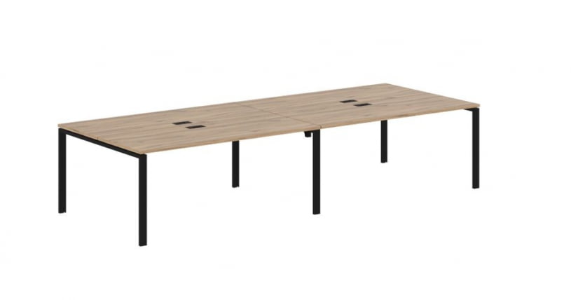 Бенч-система 4-местная ЕДИС ЕУВСТ 3513 Дуб Денвер светлый Черный / EDIS EUWST_0