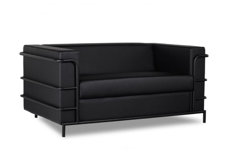 Диван двухместный Аполло 2.0 (2Д) Черный Еуролине 9100 / Euroline_0