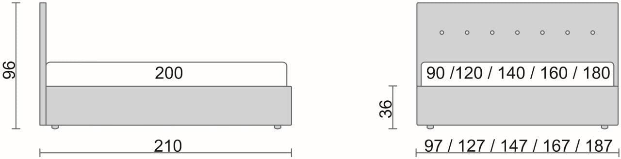 Кровать Амели Беж / Ameli_1
