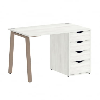 Стол письменный ХОМЕ ОФФИCЕ ВР.СП-3-118.4.А Снежная Платина/Мокко металл / HOME OFFICE VR.SP-3-118.4.A_0