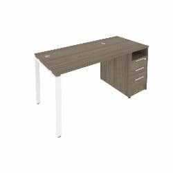 Рабочая станция с опорной тумбой Метал Сйстем Б.РС-СТП -1.2 Вяз/Белый / Metal System_0