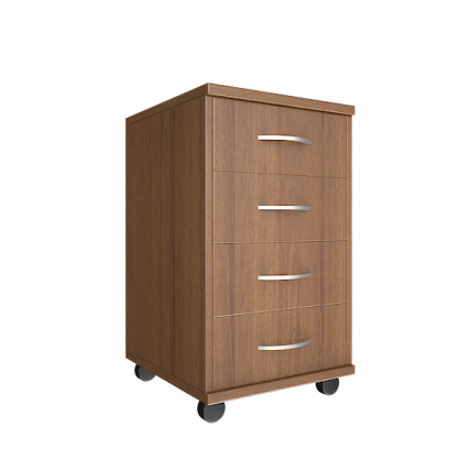 Тумба подкатная (4 ящика, с замком) Рива А.ТМ-4Ф Орех Гварнери / Riva А.ТМ-4F_0