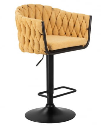 Стул барный ДОБРИН ЛЕОН (желтая ткань (ЛАР 275-8)) 2 шт / DOBRIN LEON (LAR_3