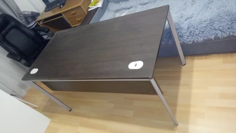 Стол прямой ИМАГО-С СП-3СД венге магия алюминий / IMAGO-S СП-3SD_2