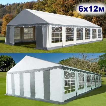 Шатер-павильон для кафе АФМ-15612Б Вхите/Грей / AFM-15612B White/Grey_0