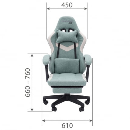 Кресло для геймеров CХАИРМАН ГАМЕ CХ26 Зеленый-бежевый / CHAIRMAN GAME CH26_4