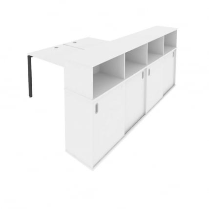 Рабочая станция с опорным шкафом-купе Метал Сйстем Б.РС-СШК-4.3 Белый/Антрацит / Metal System_0