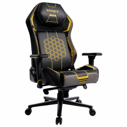 Геймерское кресло БРАБИКС ПРЕМИУМ Танос ГМ-180 черное/желтое / BRABIX PREMIUM Tanos GM-180_0