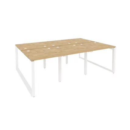 Рабочая станция на О-образном м/к ОНИКС О.МО-Д.РС-6.0.8 Тиквуд Светлый/Белый / ONIX O.MO-D.RS-6.0.8_0