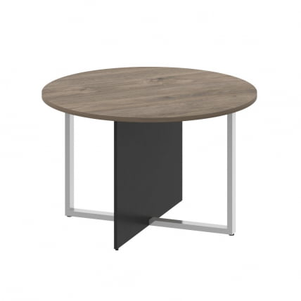 Стол переговорный, круглый СХИФТ СК.СП-КР-120 Тиквуд Темный/Антрацит / SHIFT SK.SP-KR-120_0