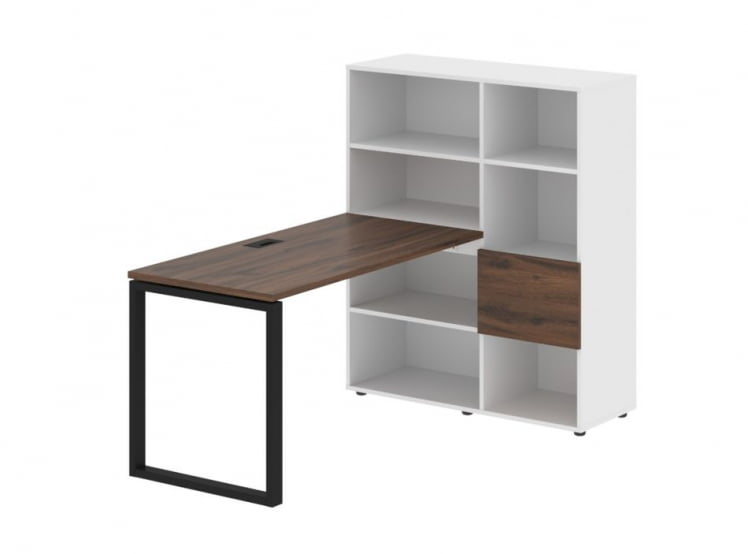 Рабочая станция ЕДИС ЕКРСТ 1113 Дуб Денвер темный Черный Белый / EDIS EQRST_0