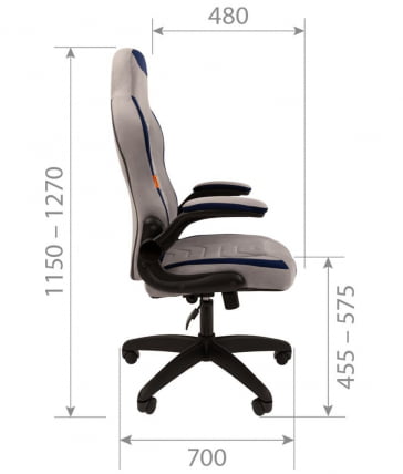 Кресло для геймеров CХАИРМАН ГАМЕ 50 блаcк Св.бежевый-коричневый / CHAIRMAN GAME black_3