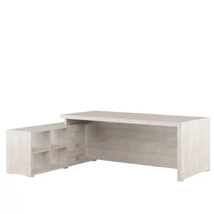 Стол письменный на опорной тумбе, левый СОЛ29711402 Светлый дуб / SOL29711402_0