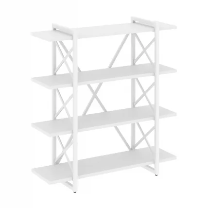 Стеллаж на регулируемых опорах - 4 полки ЛОФТ ВР.Л-МСТ.О-4.8В Металл белый Белый Бриллиант / LOFT VR.L-MST.O-4.8V_0