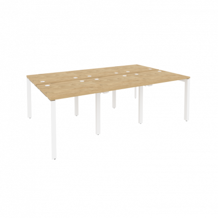 Рабочая станция на П-образном м/к ОНИКС О.МП-Д.РС-6.0.7 Тиквуд Светлый/Белый / ONIX O.MP-D.RS-6.0.7_0