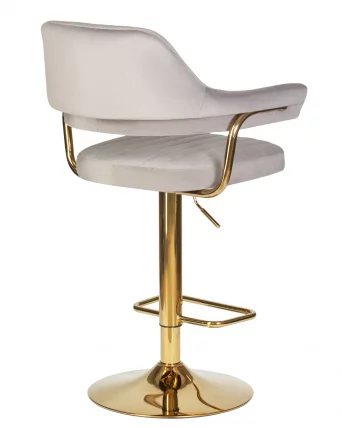 Стул барный ДОБРИН CХАРЛЙ ГОЛД Серый велюр МДЖ9-75 / DOBRIN CHARLY GOLD MJ9-75_3