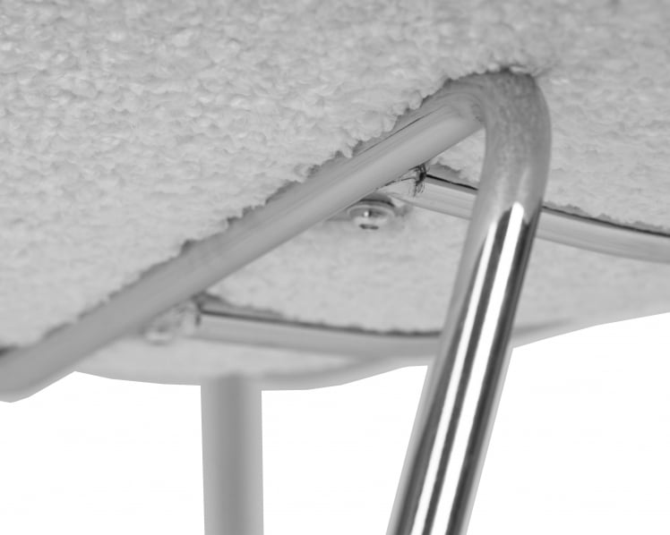 Кресло дизайнерское ДОБРИН ЕМИЛЙ (белый (букле) ткань , хромированная сталь) / DOBRIN EMILY_7