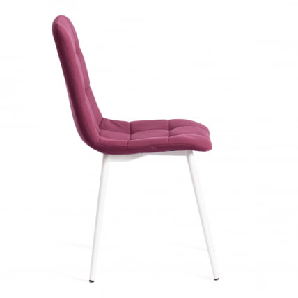 Стул CХИЛЛЙ МАКС Велюр/металл , 45 х 54 х 90 см , темная фуксия/белый / CHILLY MAX_1