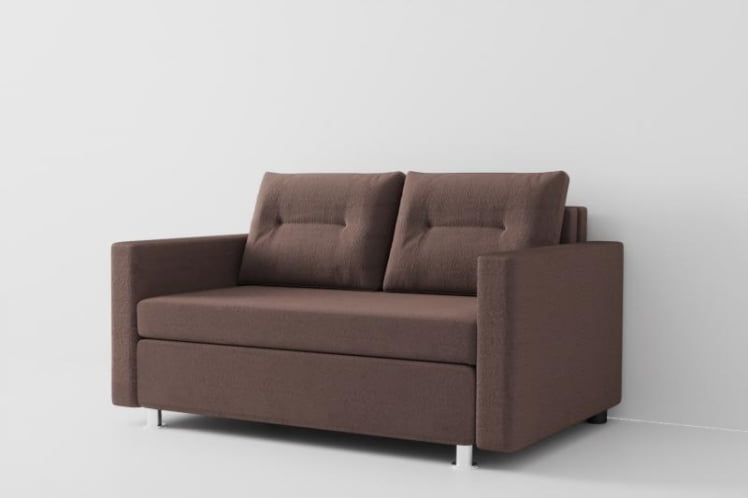 Диван трансформер Лоджия (Берхоусе) Цвет фасада: Кофе; Тип: Прямой; Материал фасада: Рогожка / (Berhouse)_0