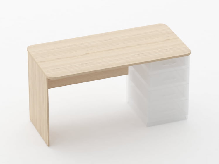 Стол прямой под встроенную тумбу Глассй 1.101.14Пр Венге / Glassy_0