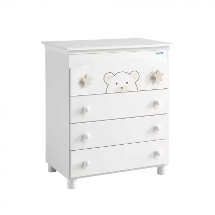 Комод пеленальный Микуна Бубу Б-970 Вхите Беиге Старс / Micuna Bubu B-970 White Beige Stars_0