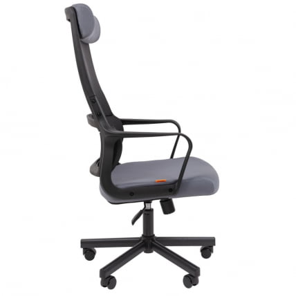 Кресло руководителя Чаирман 590 ткань/сетка Серый / Chairman_3