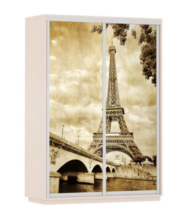 Шкаф-купе двухдверный Экспресс Дуо 1600х2400х Париж/Дуб молочный / 1600х2400h_0