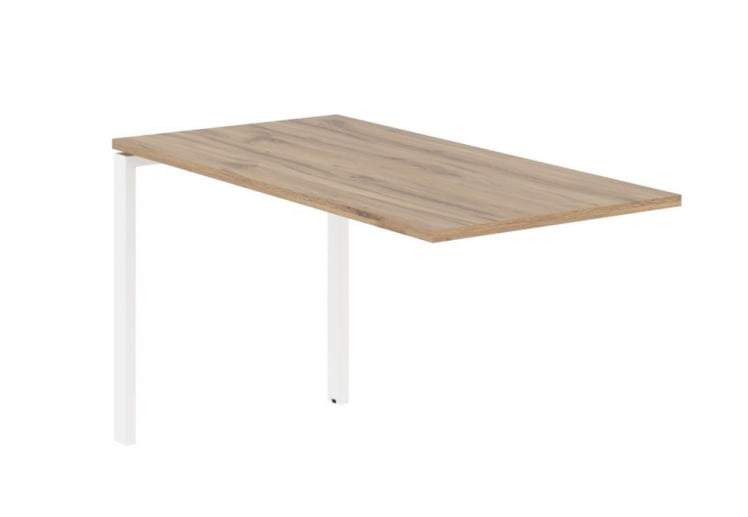 Брифинг-приставка ЕДИС ЕУБ 1367 Дуб Денвер светлый Белый / EDIS EUB_0