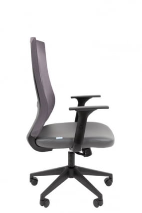 Офисное кресло CХАИРМАН 500 ЛТ (ЛТ) ЭКО Б/П экокожа Серый / CHAIRMAN (LT)_2