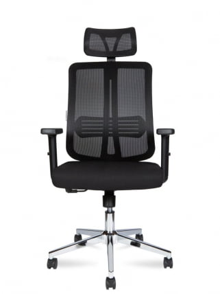 Кресло офисное ТЕМА СХРОМЕ 2Д Черный / TEMA СHROME 2D_1