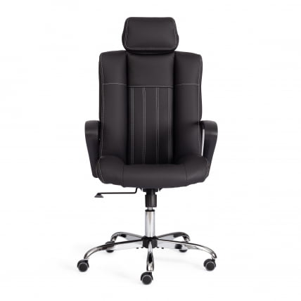 Кресло ОКСФОРД хром кож/зам, черный, 36-6 / OXFORD_4