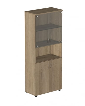 Шкаф для документов с тонированными стеклами Р.Ш-4СТ Крафт золотой_0