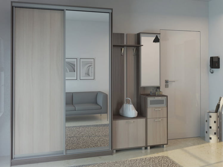 Вешалка ВЕСТ  600 Модуль 1 Венге/Дуб млечный / WEST_3