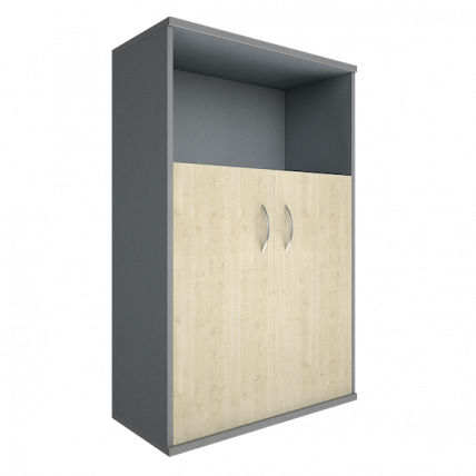 Шкаф средний широкий Рива А.СТ-2.1 Клен/Металлик / Riva_0