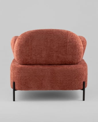 Кресло Кэнди ткань с подлокотниками букле коралловый_4