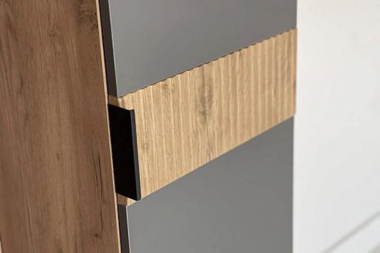 Шкаф однодверный Бери МПР-023 Дуб крафт золотой/графит / MPR-023_8