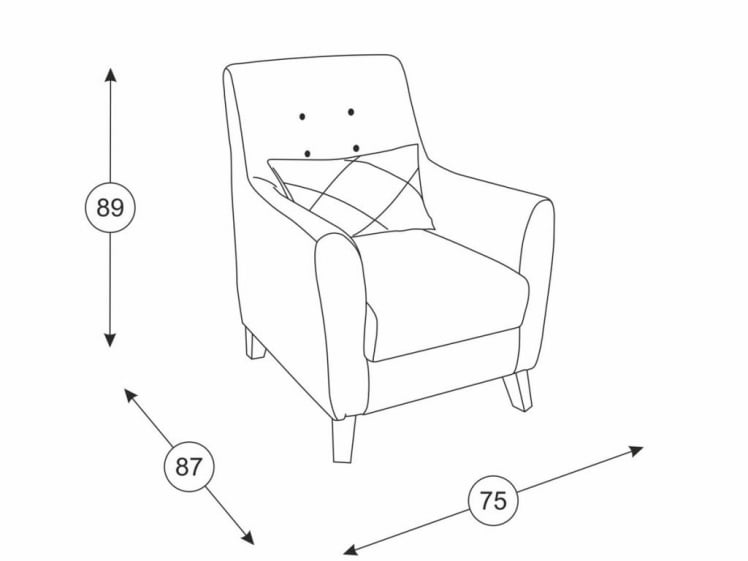 Кресло Френсис ТК 514 Офелия 7 Синий Офелия 8 Светло-серый_1