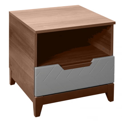 Тумба прикроватная Сканди с 1 ящиком Грей_0