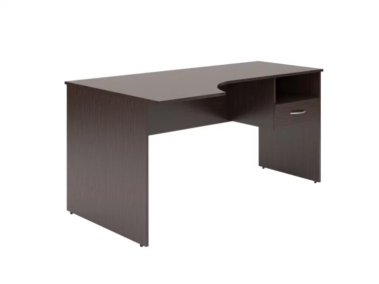 Стол письменный левый СЕТ160-1 Л c подвесной тумбой Легно Темный / SET160-1 L c_0