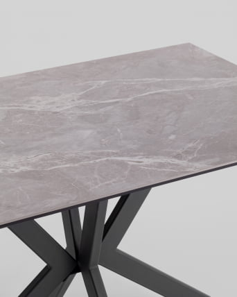 Стол раскладной Мармер 120-180*80*76 см керамика антрацит / Marmer_6