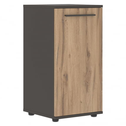 Шкаф колонка с глухой малой дверью ЕДИС ЕЛCС 42.1 Дуб Денвер светлый Мокко Мокко / EDIS ELCS_0