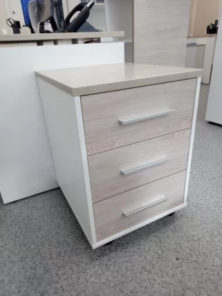 Тумба подкатная Дека 9.05.01 Дуб Сантана светлый/Белый / Deka_13