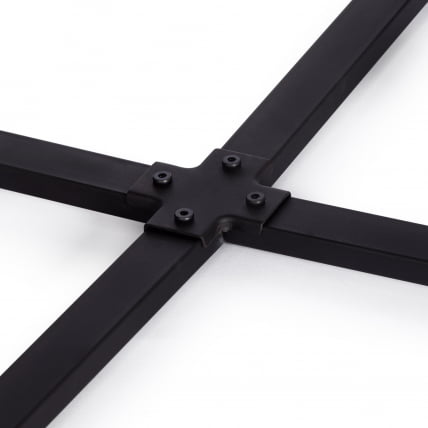 Комплект (стол, 4 стула) КУАДРОН (мод. ПТ14) Стол: МДФ/металл, стул: металл/велюр, 100х100х73 см, 69х56х71 см, Блуе (синий) ХЛР62/черный / QUADRON (mod. PT14) Blue HLR62/черный_11