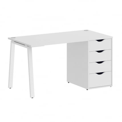 Стол письменный ХОМЕ ОФФИCЕ ВР.СП-3-138.4.А Белый/Белый металл / HOME OFFICE VR.SP-3-138.4.A_0