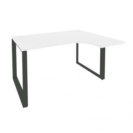 Стол эргономичный правый на О-образном м/к ОНИКС О.МО-СА-3Р Белый Бриллиант/Антрацит / ONIX O.MO-SA-3R_0
