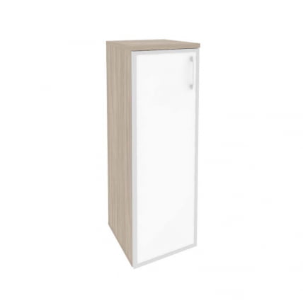 Шкаф средний узкий левый ОНИКС О.СУ-2.4Р(Л) вхите Дуб Аттик / ONIX O.SU-2.4R(L) white_0
