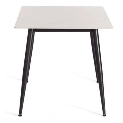 Стол обеденный Аустен/Остин столешница керамика (матовая) /опоры металл, белый/черный, 120х80х75см / Austen/Остин_1