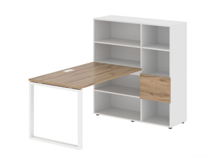 Рабочая станция ЕДИС ЕКРСТ 1213 Дуб Денвер светлый Белый Белый / EDIS EQRST_0